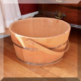 D96. Wood bucket. 10”h x 12”w - $18 